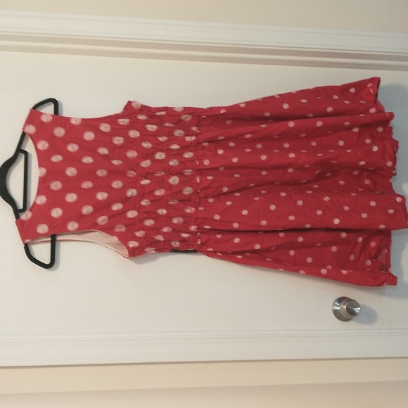 Disney red white polka dot Minnie mouse sleeveless dress - Picture 7 of 7